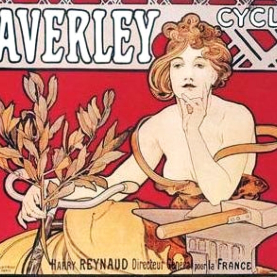 アルフォンス・ミュシャの絵画作品　タイトルは、ウェイヴァリー サイクル　WAVERLEY CYCLES